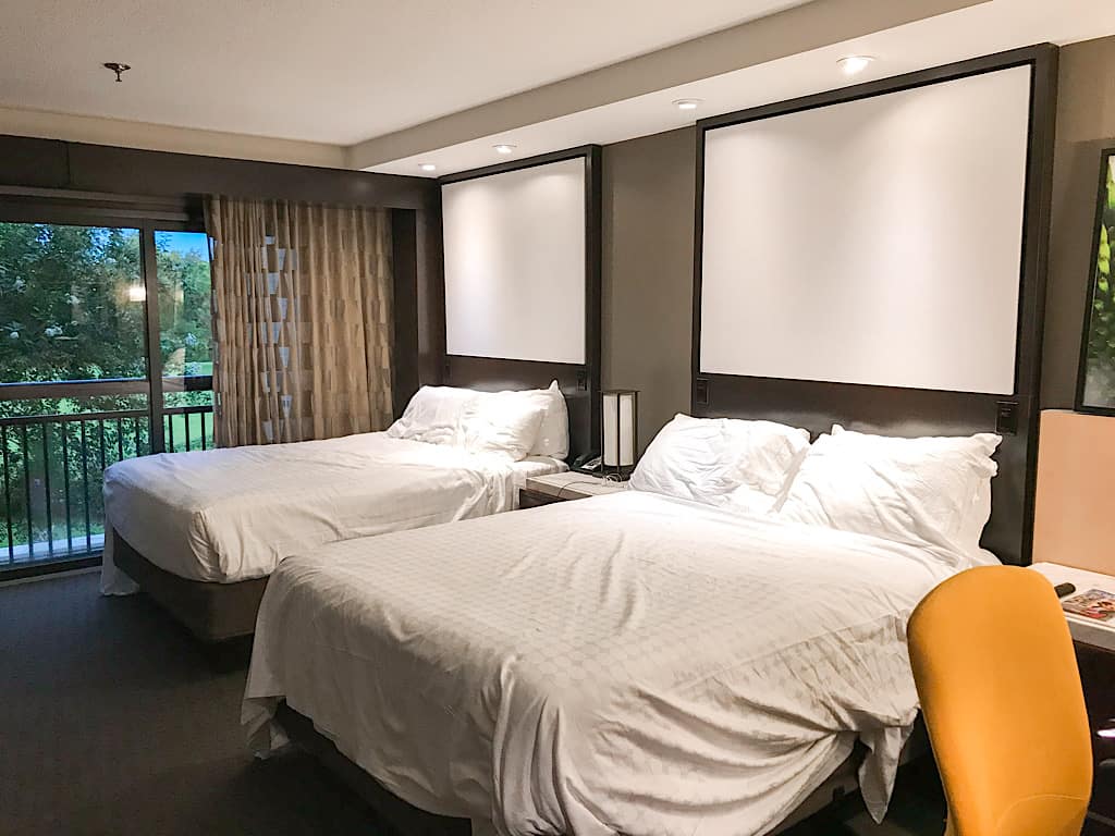 2 queen beds in Garden Tower Room at Disney's Contemporary Resort