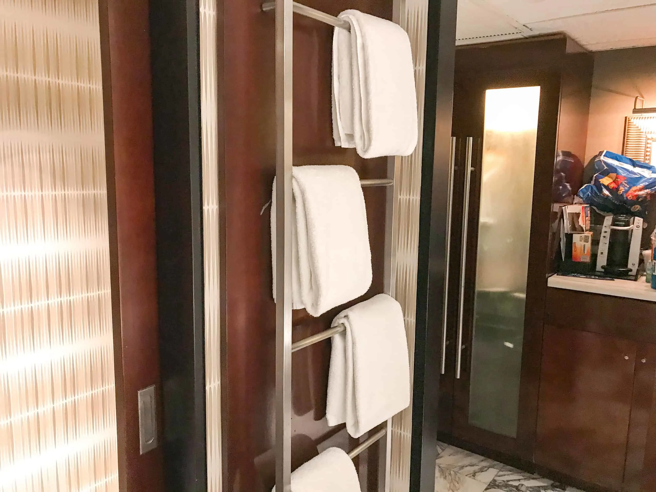 Towel Rack in bathroom at Disney's Contemporary Resot