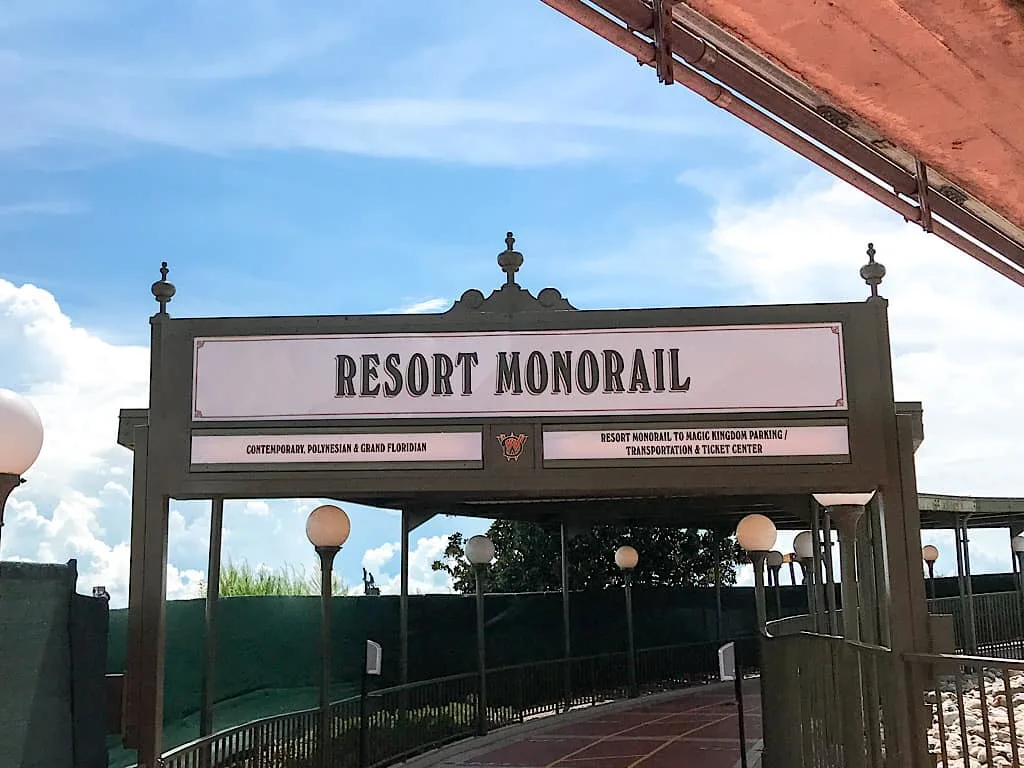Monorail Resorts Sign at Disney World
