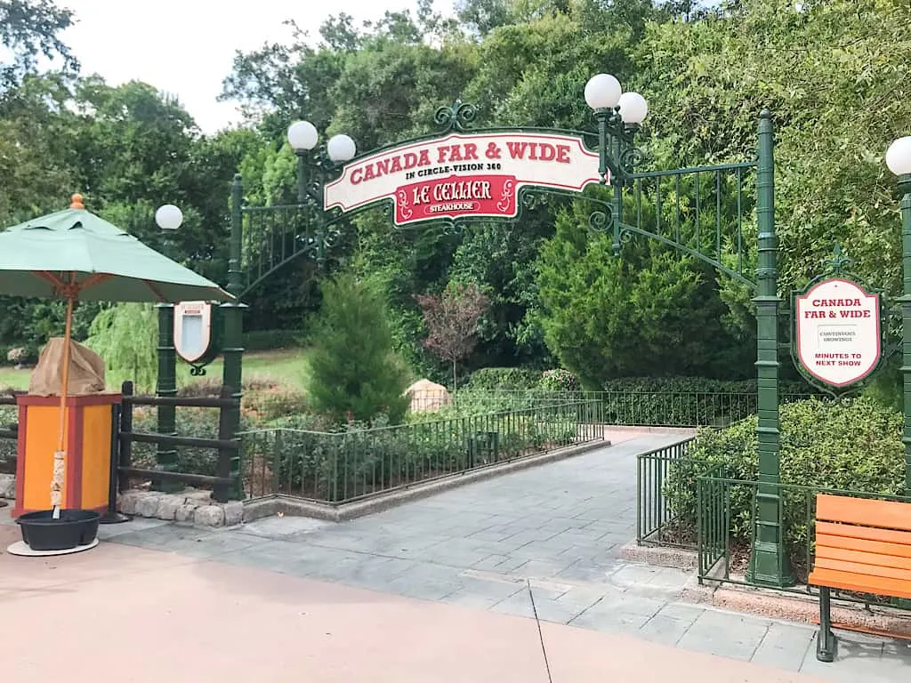 Entrance to Canada Pavilion at Epcot Disney World