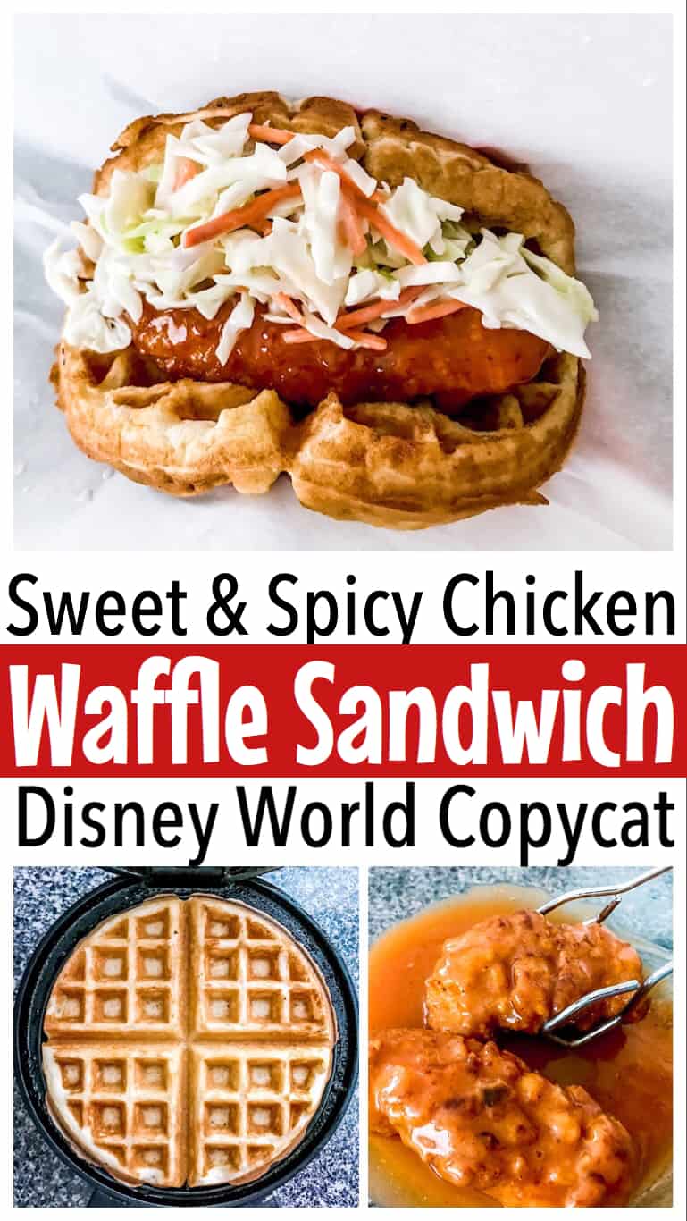 Disney's Sweet and Spicy Chicken Waffle Sandwich The Mommy Mouse