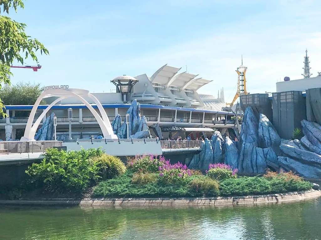 Side view of Magic Kingdom's Tomorrowland at Disney World