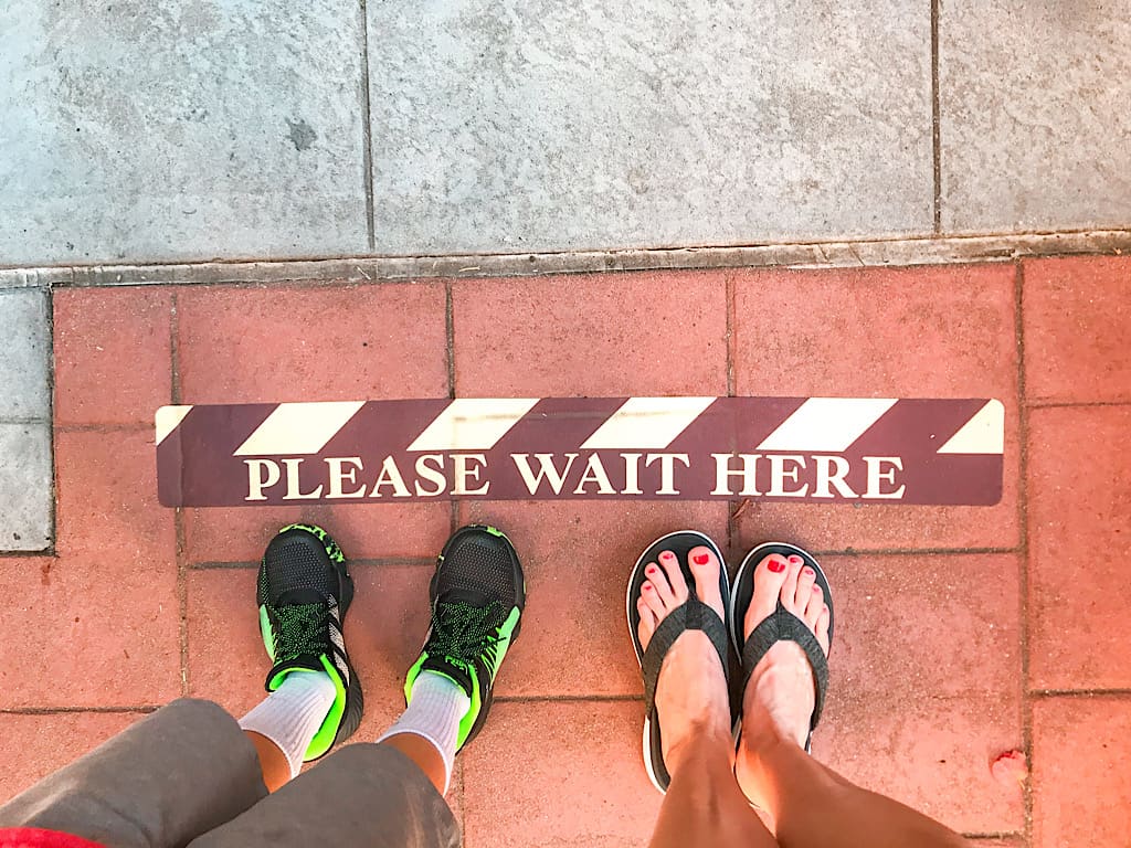 Social Distancing marker at Disney's Hollywood Studios