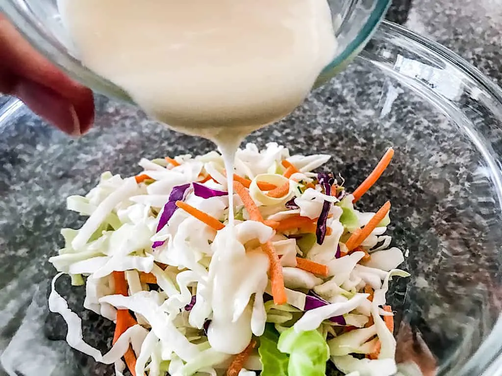 Cole slaw mix and cole slaw dressing