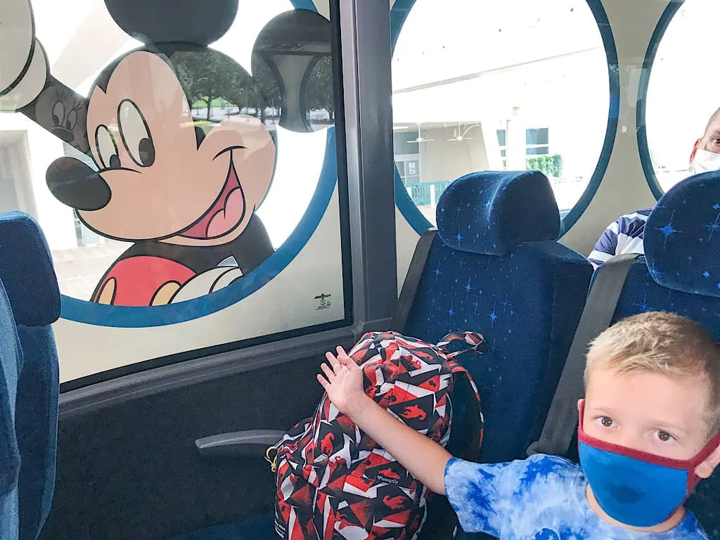 A child on Disney's Magical Express