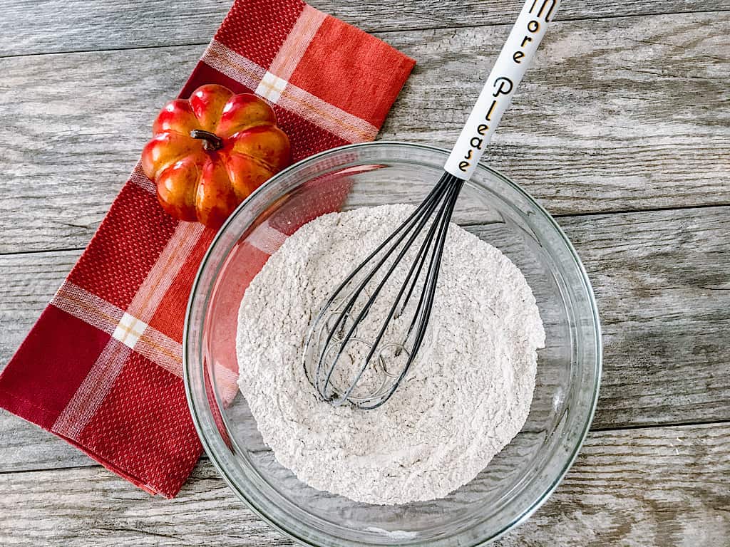 Whisk together the dry ingredients.