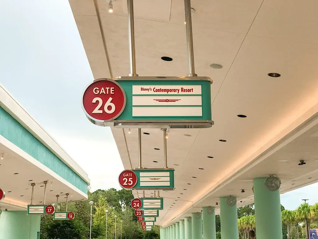 Bus stop sign at Hollywood Studios for Contemporary Resort