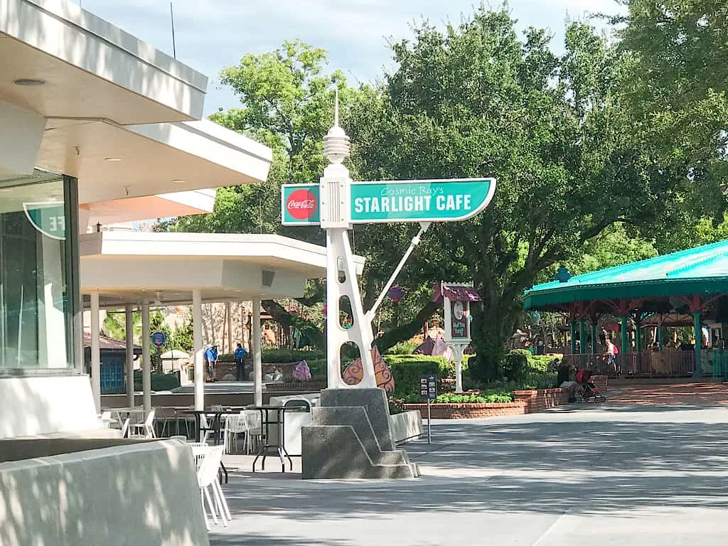 Cosmic Ray's Starlight Cafe is a quick service location where you can grab a burger and fries for lunch or dinner.