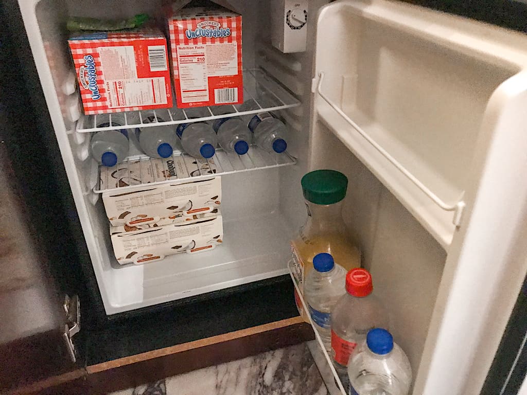 Mini Fridge in Disney's Contemporary Resort Garden Tower Room