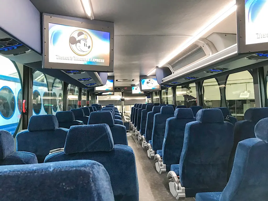 Passenger area of Disney's Magical Express Bus