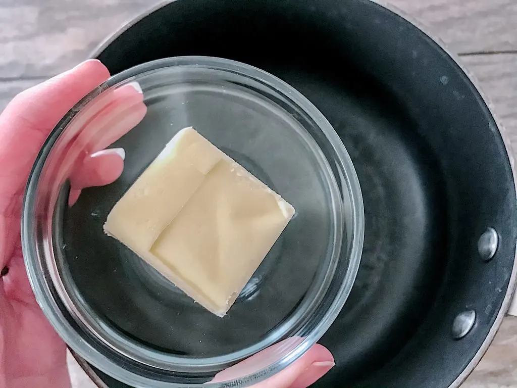 Melt the butter in a pan over medium heat.