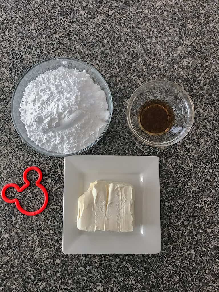 Cream Cheese Glaze Ingredients: 4 Ounces Cream Cheese, softened, 1 1/2 Cups Powdered Sugar, 1 Teaspoon Vanilla Extract, 1-2 Tablespoons Milk, if desired