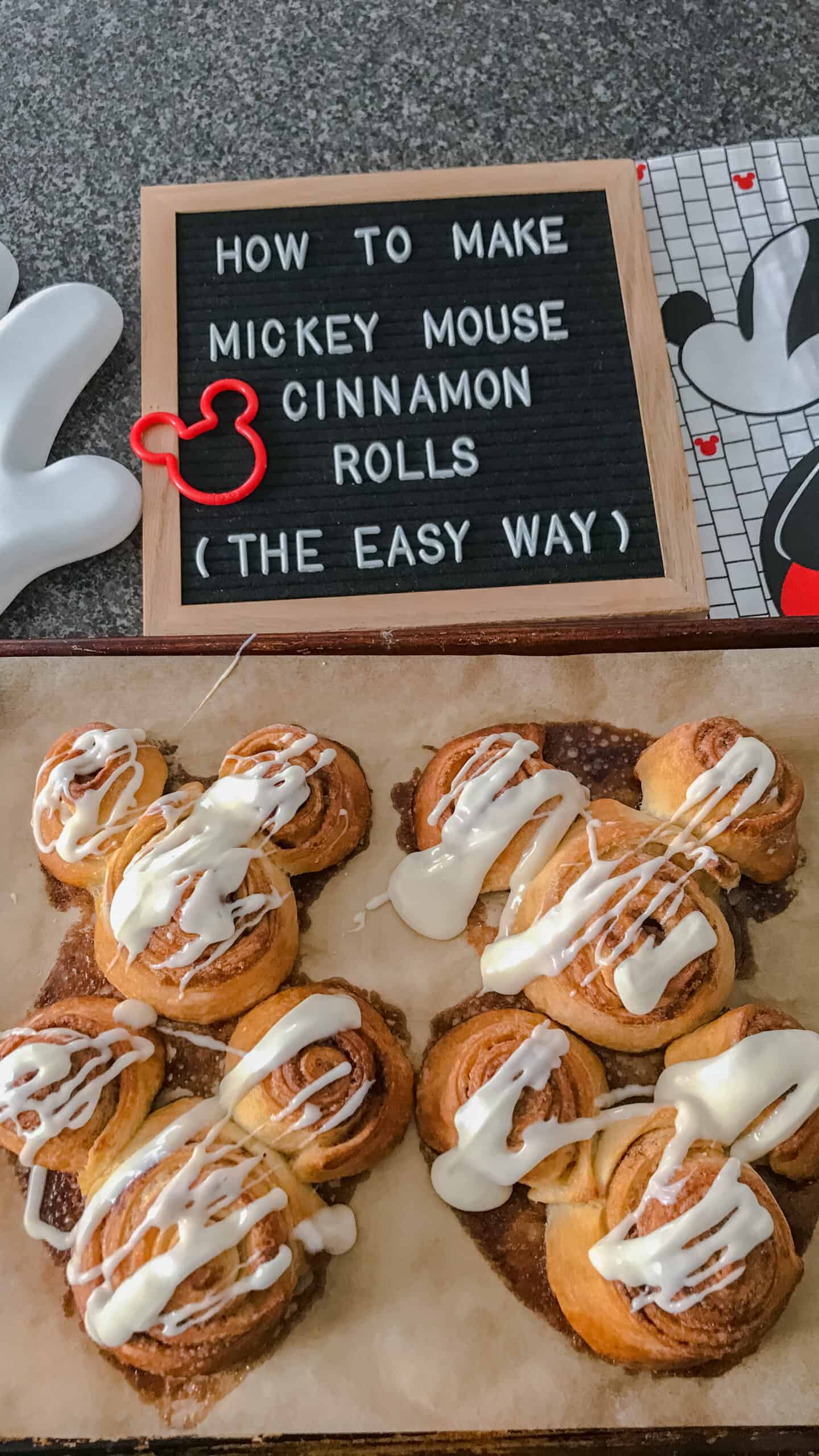 How to Make Mickey Mouse Cinnamon Rolls (the easy way)