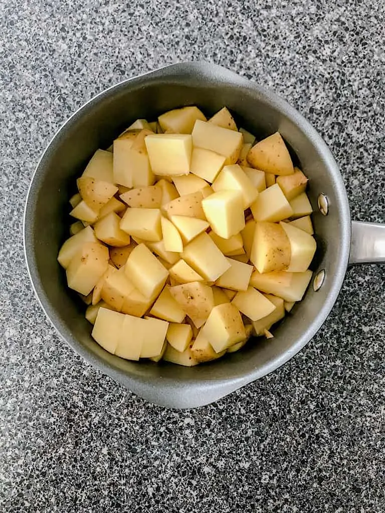 Place in a large pot and cover with salt water.