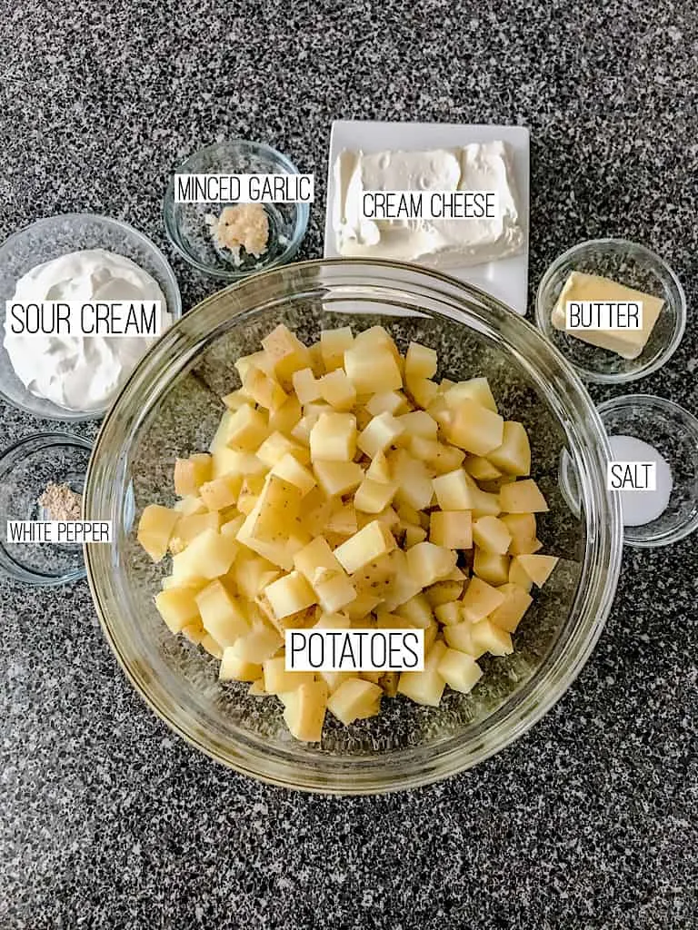 Ingredients for Make Ahead Mashed Potatoes