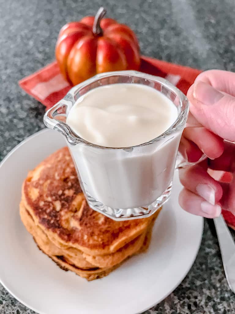 Combine the softened cream cheese, powdered sugar, vanilla, and milk until smooth.