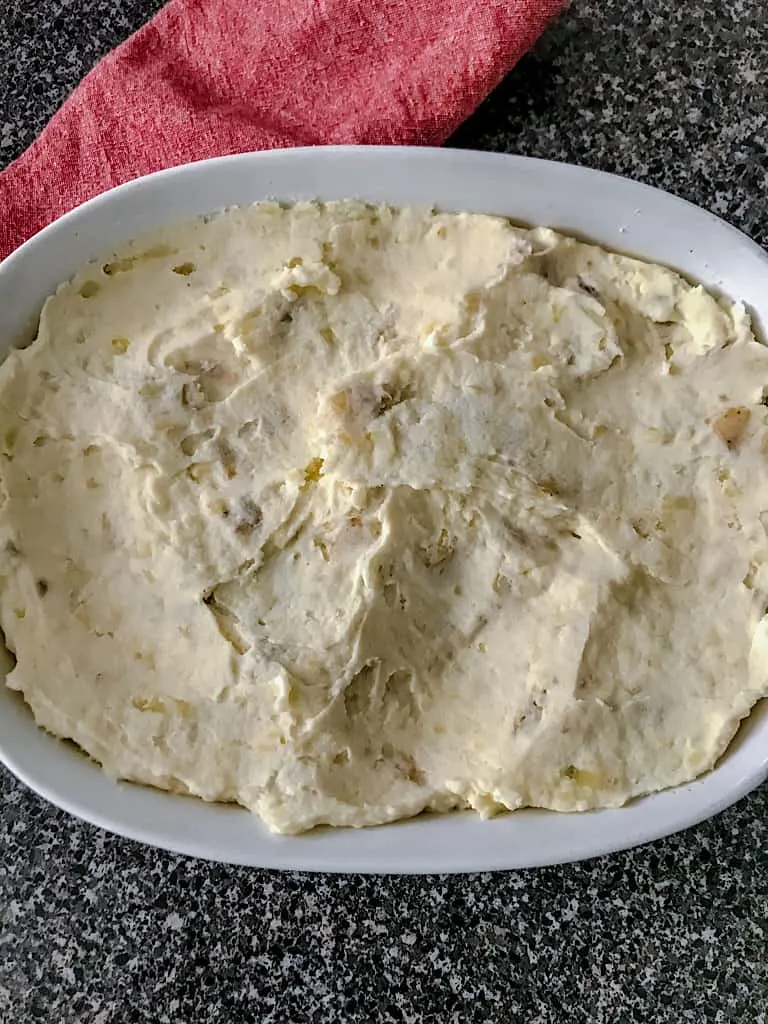 Transfer the potatoes to a 2.5 a Quart baking dish.