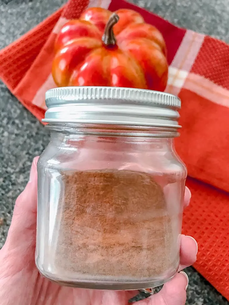 Store the homemade pumpkin spice in an airtight container until ready to use.