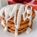 Perfect Pumpkin Pancakes with Cream Cheese Syrup