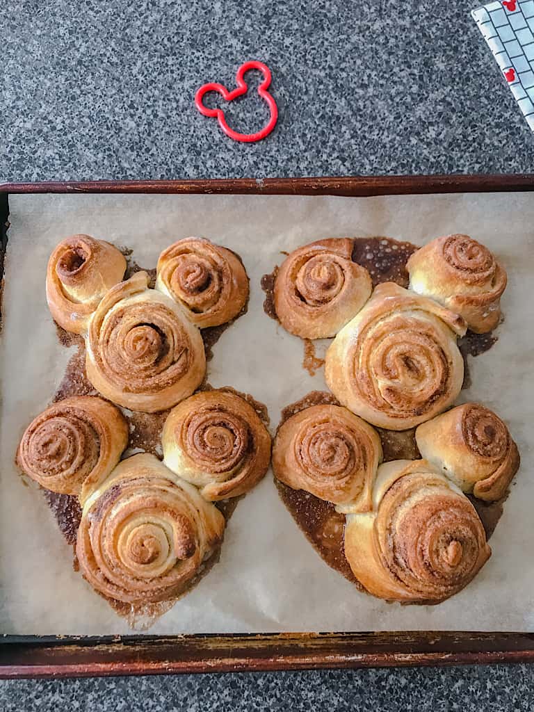 Freshly baked Cinnamon Rolls made with Pillsbuy crescent dough