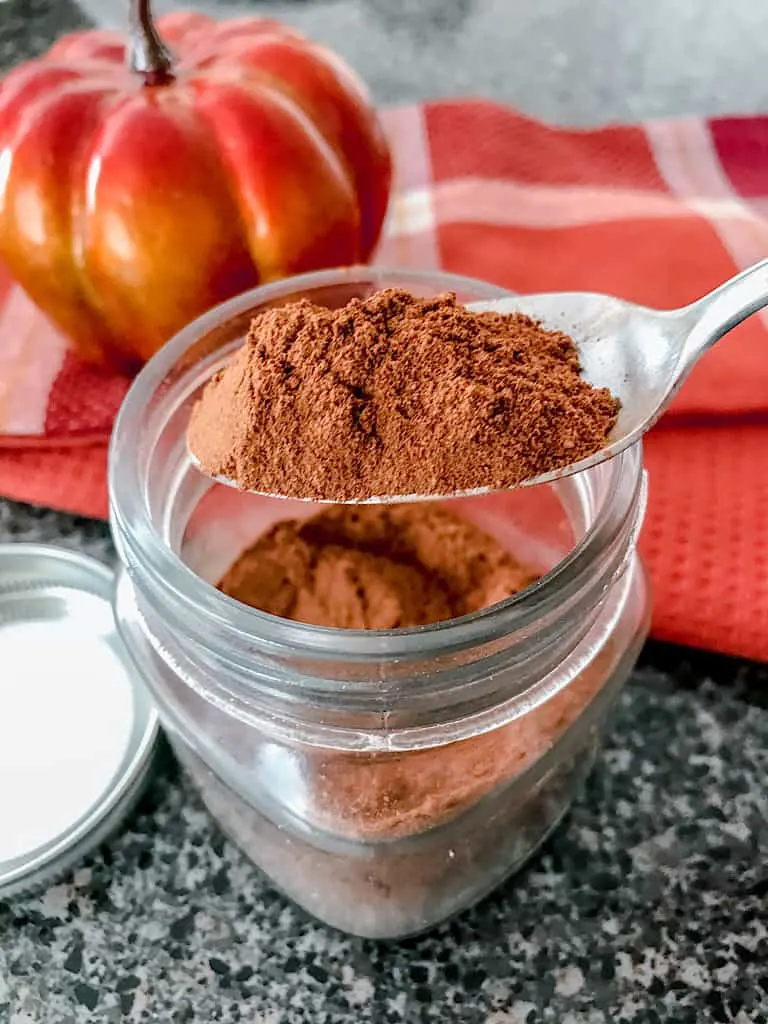 A spoonful of pumpkin pie spice