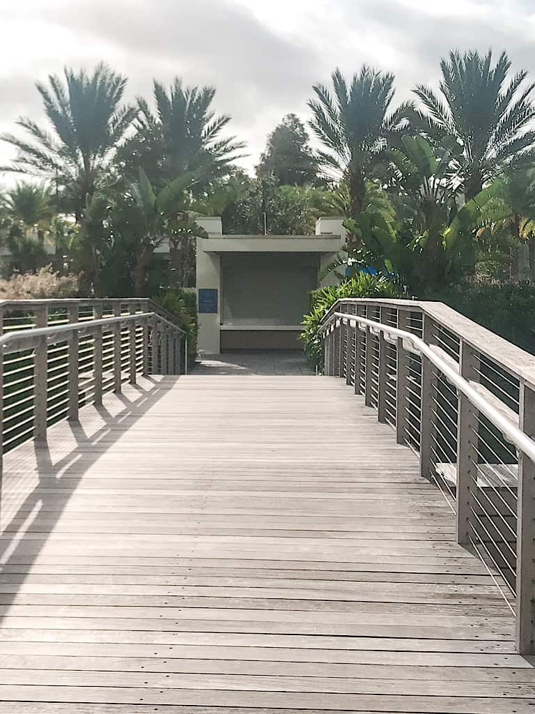 Bridge to the pool atHilton Lake Buena Vista Palace 