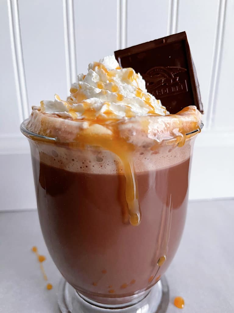 Copycat Ghirardelli Sea Salt Caramel Hot Chocolate