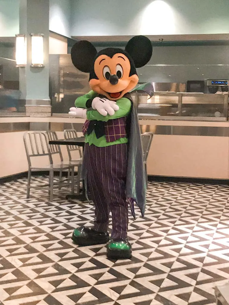 Mickey dressed as a Vampire
