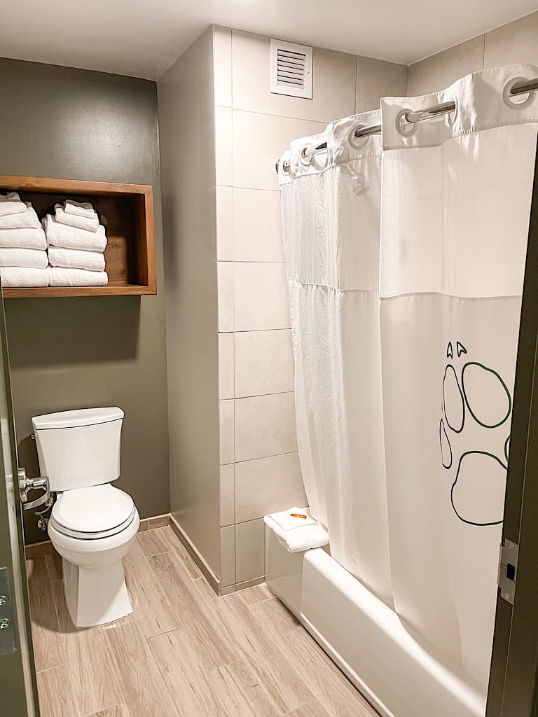 Bathroom 1 of Grizzly Bear Suite at Great Wolf Lodge in Arizona