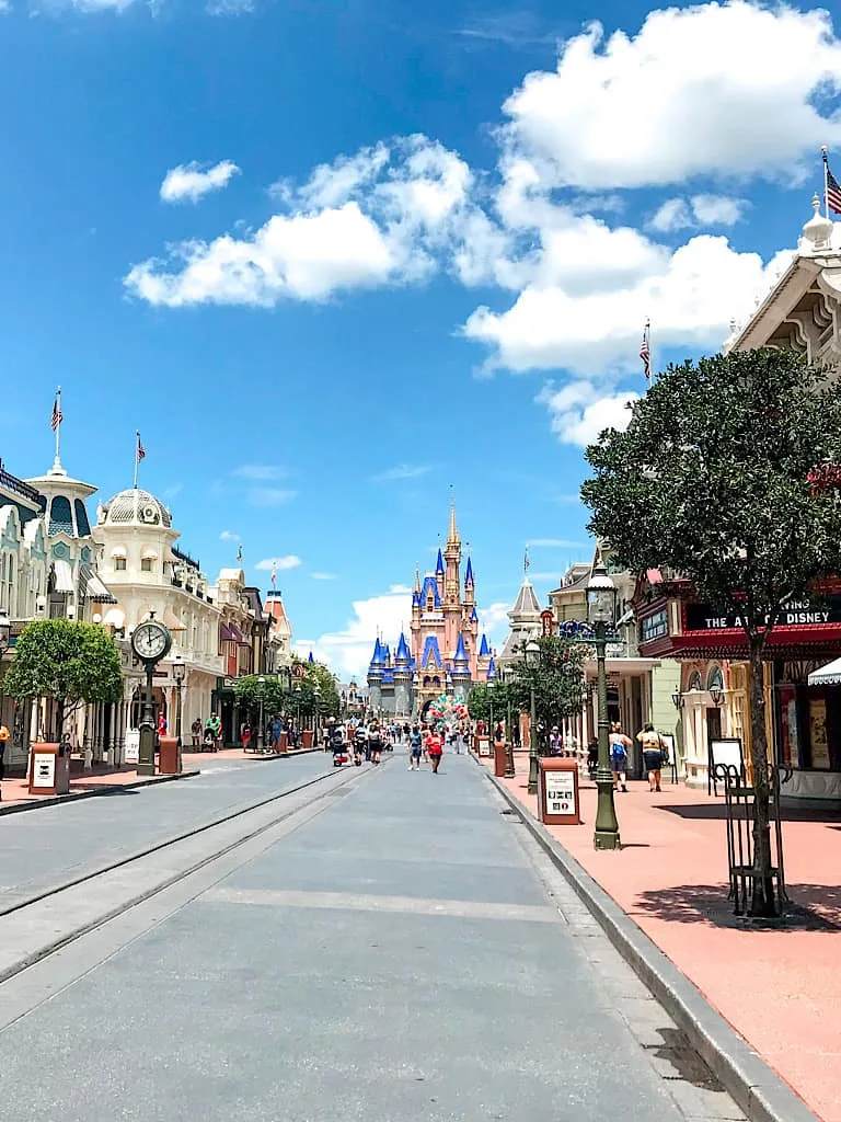 Empty Main Street USA at Disney World