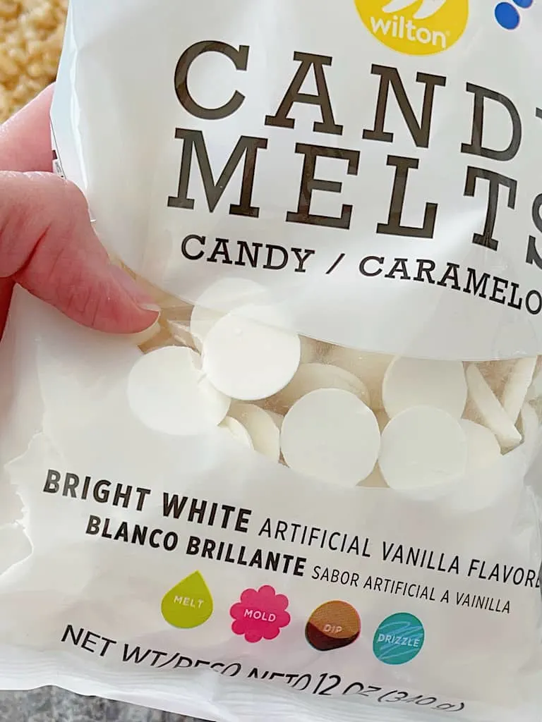 A bag of Wilton Bright White Candy Melts.