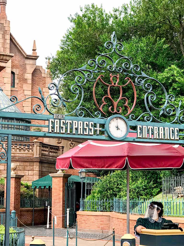 Fastpass entrance to the Haunted Mansion at Magic Kingdom.