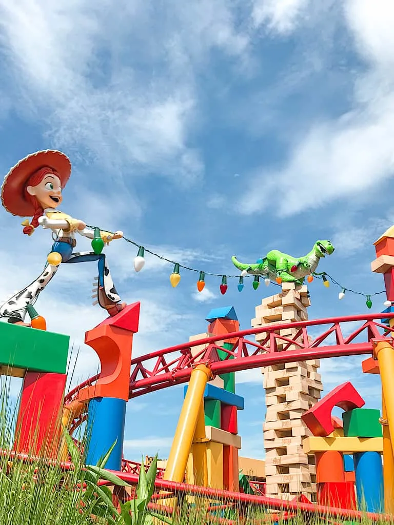 A picture of Slinky Dog Dash in Toy Story Land.