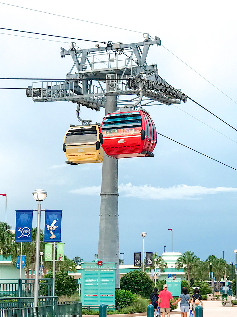 Skyliner gondolas outside Hollywood Studios.