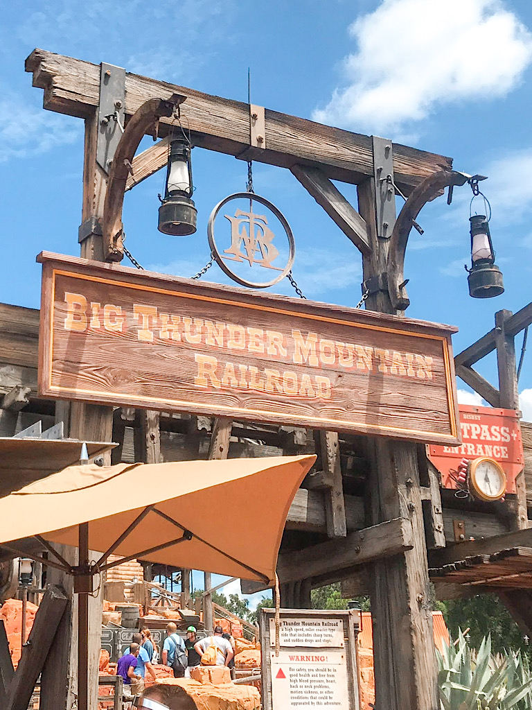 Entrance to Thunder Mountain at Disney's Magic Kingdom Park.