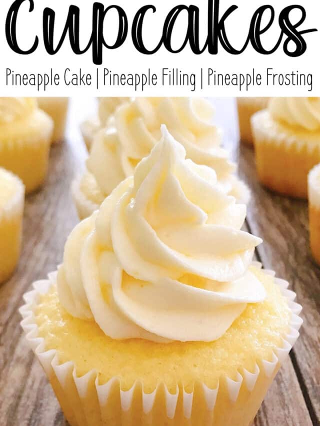 Pineapple Dole Whip Cupcakes