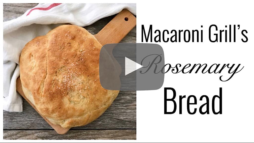 YouTube thumbnail for Macaroni Grill's Rosemary Bread.