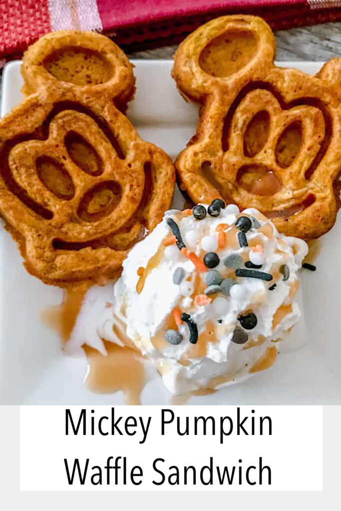 Mickey Pumpkin Waffle Sundae