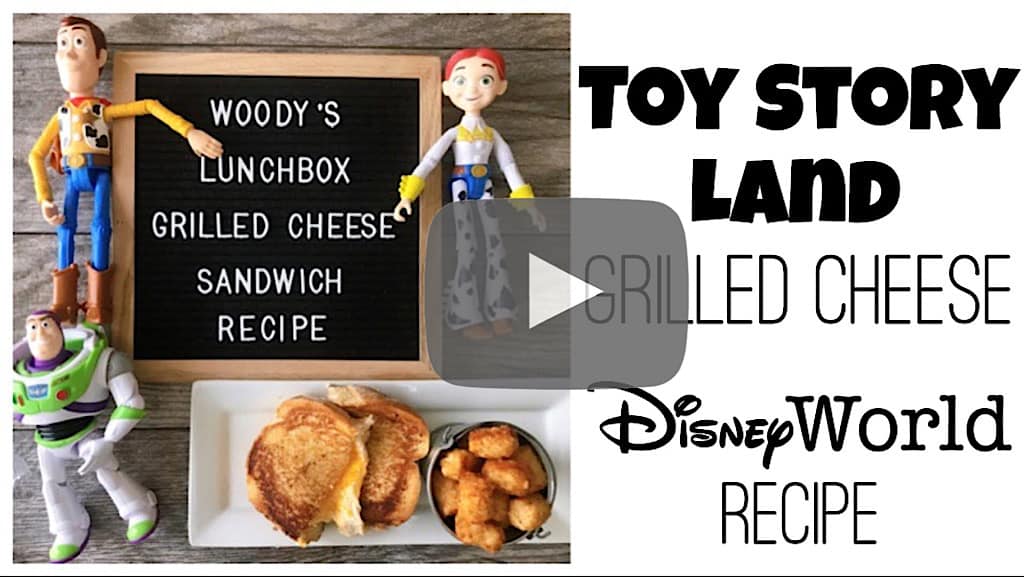 YouTube thumbnail image for Toy Story Land Grilled Cheese.