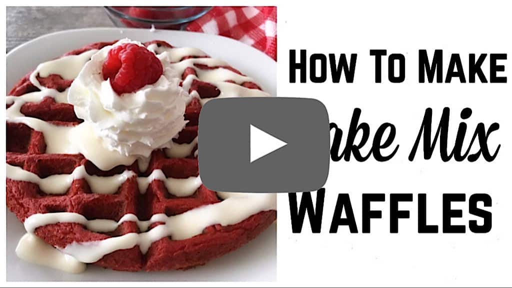 YouTube thumbnail photo for How to Make Cake Mix Waffles.