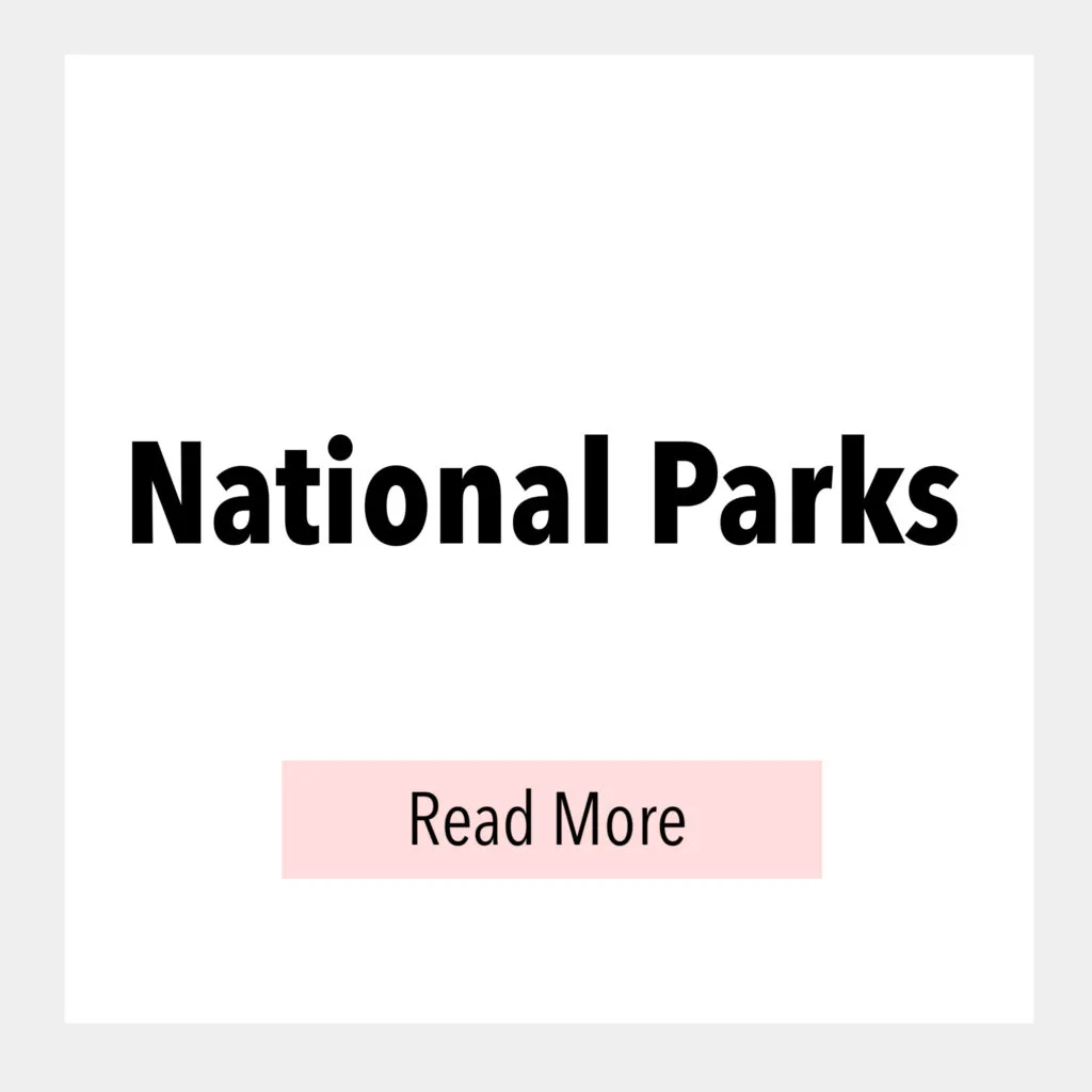 Text box that says, National Parks.