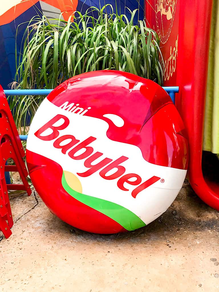 Toy Story sized Babybel Cheese at Disney World.