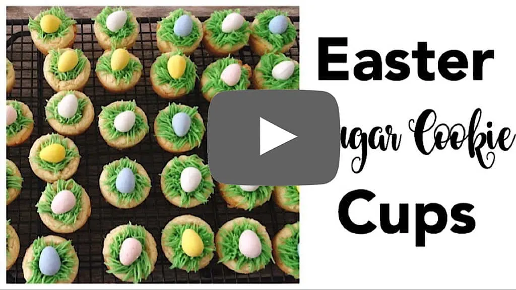 YouTube thumbnail image for Easter Sugar Cookie Cups.