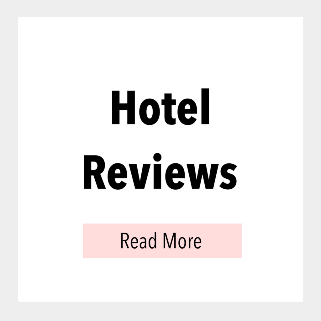 Text box that say, Hotel Reviews Read More.