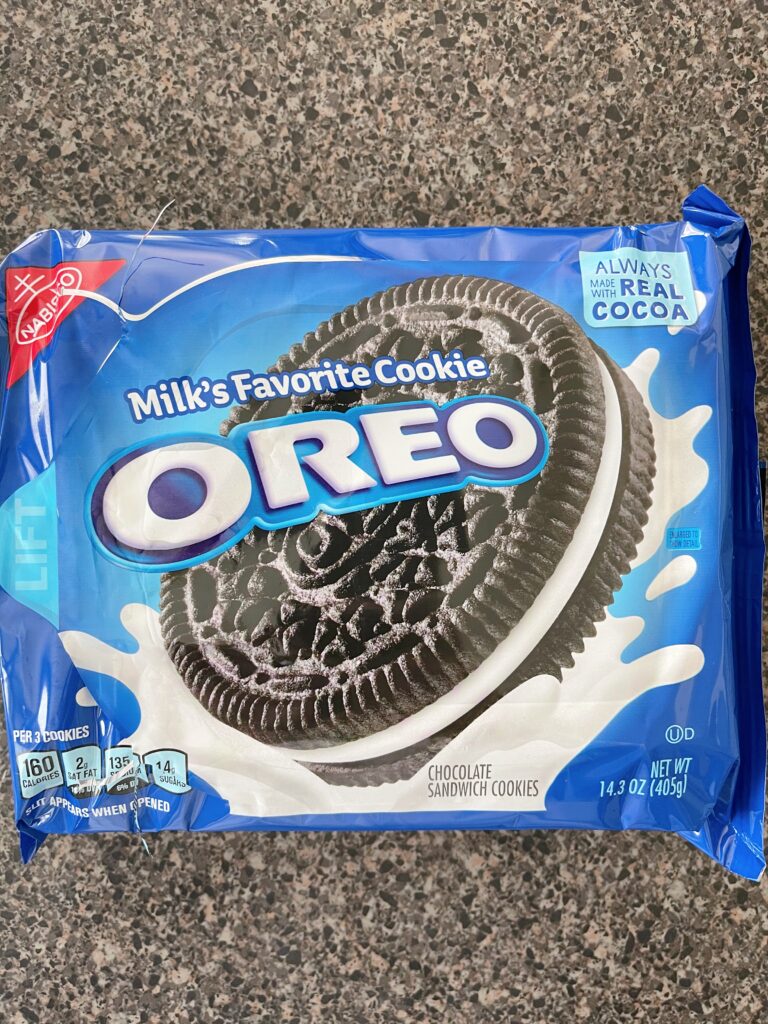 A package of OREO cookies.