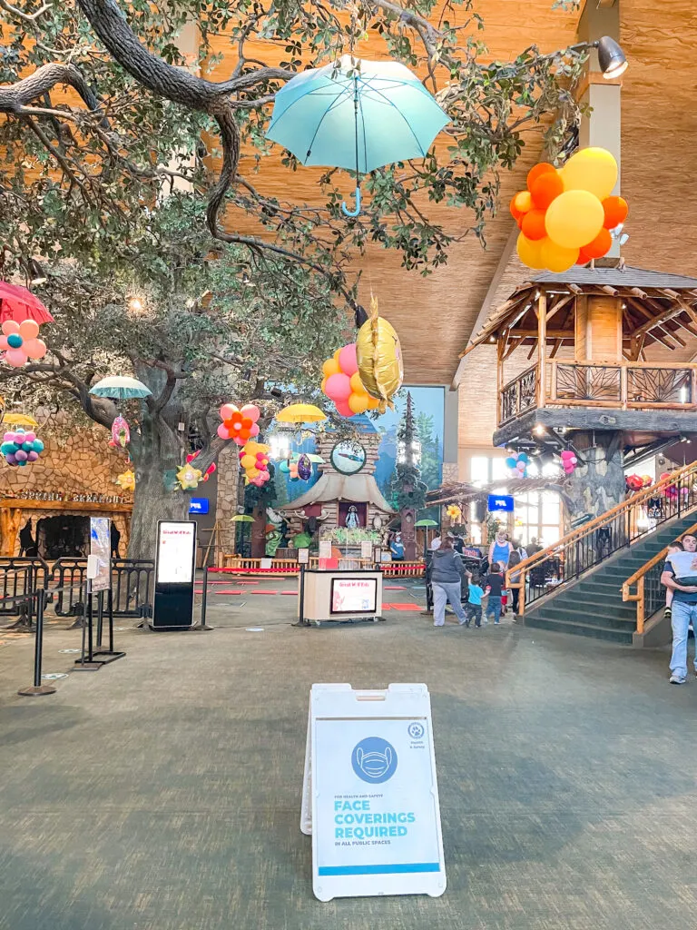 Lobby of Great Wolf Lodge in Grapevine Texas.