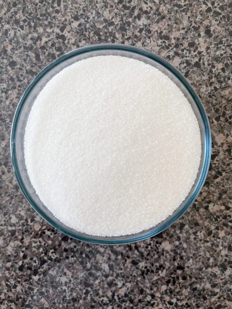 A bowl of sugar.