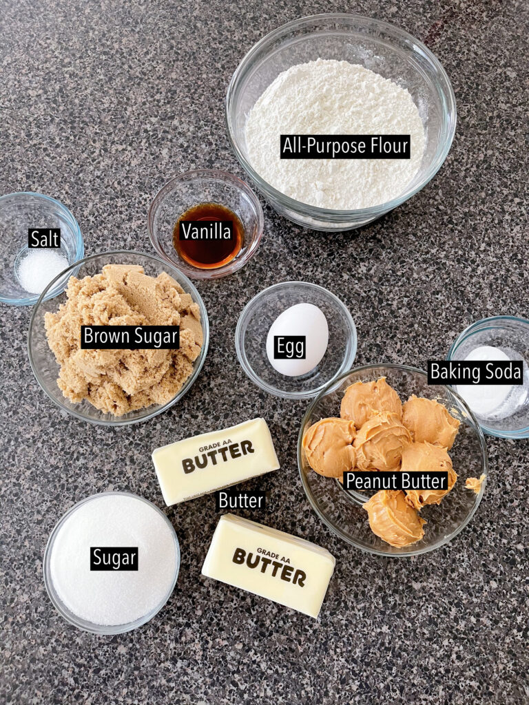 Peanut Butter Cookie Ingredients