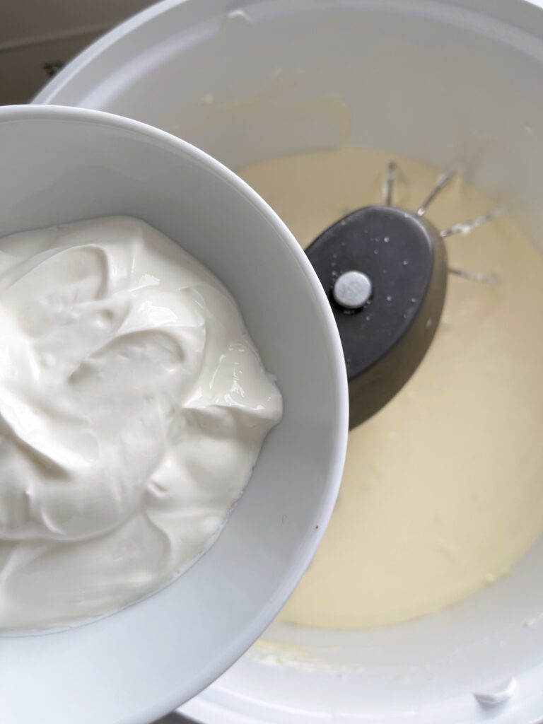 Sour Cream and Cheesecake batter.