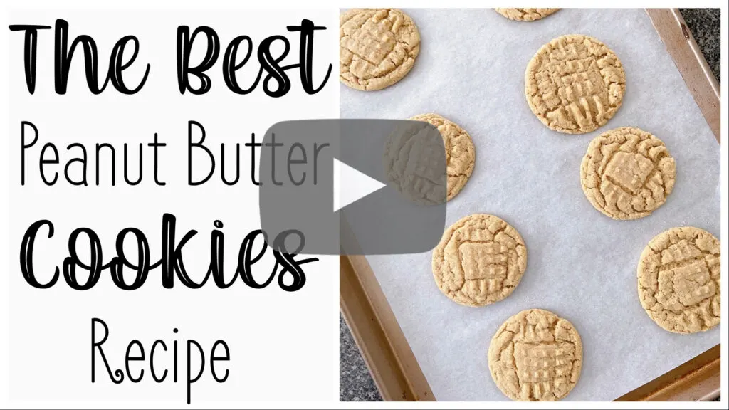 Peanut Butter Cookies YouTube thumbnail.